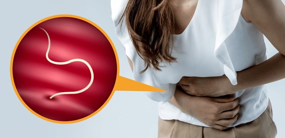 Worms in the body cause abdominal pain. 