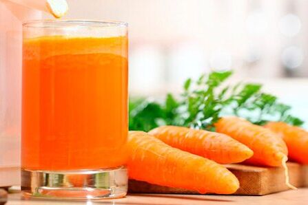 Carrot juice for small worms.